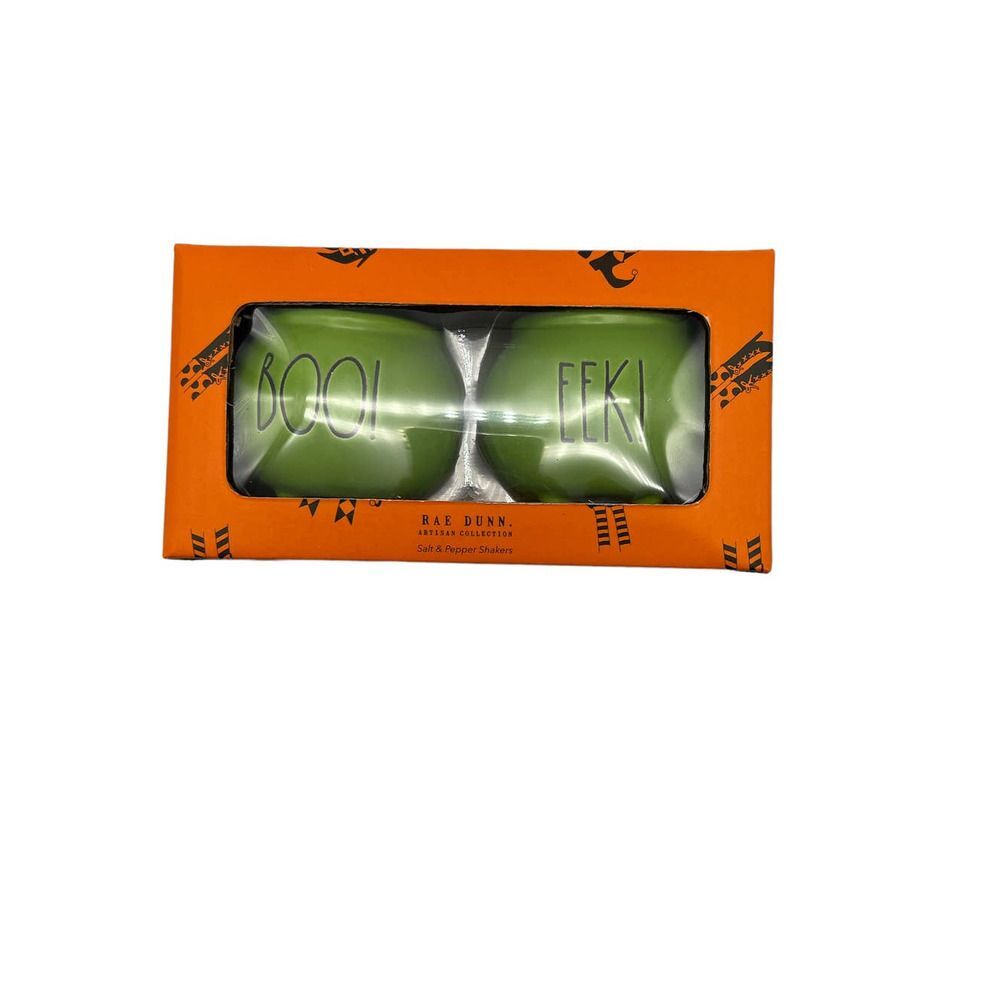 Rae Dunn Halloween Boo and Eek Salt and Pepper Shakers